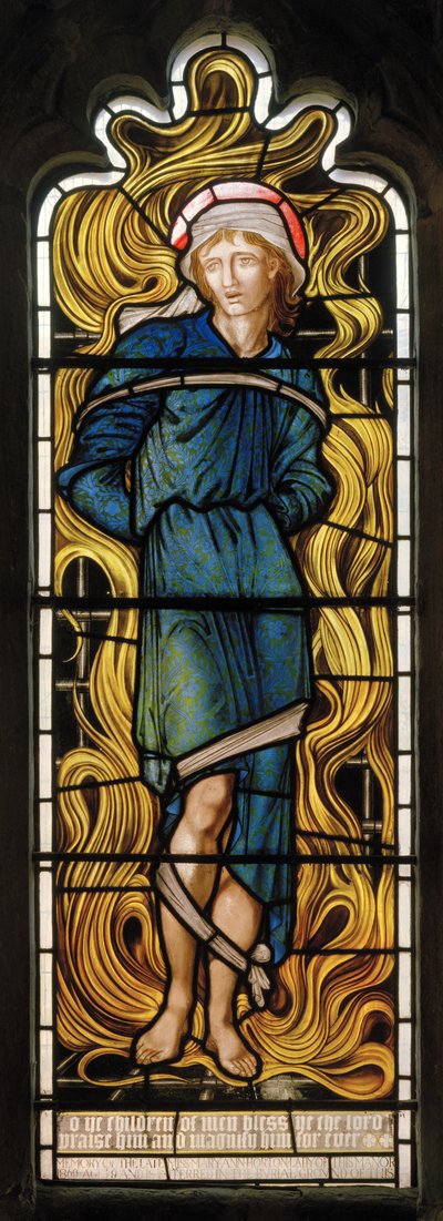 Meschach, Der Feuerofen, Westfenster von Edward Burne Jones
